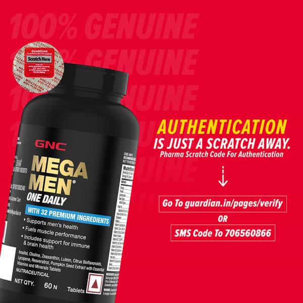 Gnc Mega Men One Daily Multivitamin - 60 Tablets