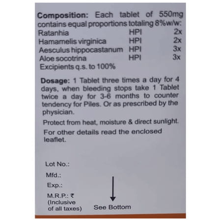 Baksons Homoeopathy Pilgo Tablet 41 No'S