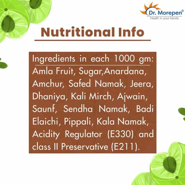 Dr. Morepen Amla Candy | For Adult | Rich In Vitamin C | Healthy & Chatpata | Bottle | 200 Gm