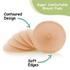 Luvlap Washable Maternity Nursing Breast Pads 6 Pcs Reusable Leak-Proof