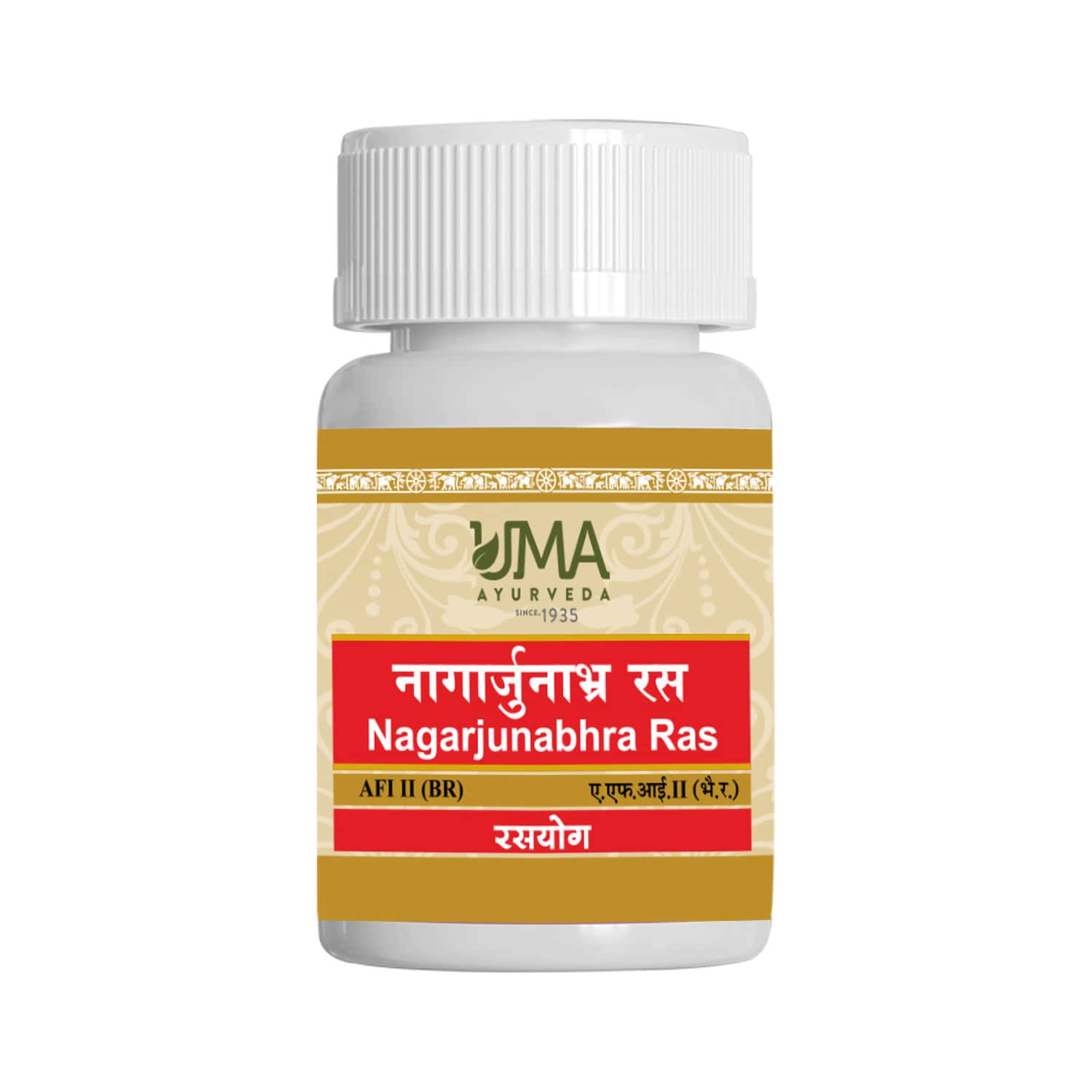 Uma Ayurveda Nagarjunabhra Ras Ayurvedic Tablets 80 Tab