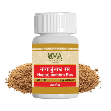 Uma Ayurveda Nagarjunabhra Ras Ayurvedic Tablets 80 Tab