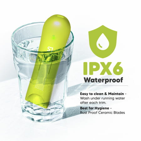 Letsshave Trimmer Men For Private Parts | Waterproof | Skin-Safe Ceramic Blades | Led Spotlight