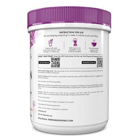 Healthyhey Hydrolyzed Marine Collagen With Hyaluronic Acid Unflavoured 200g