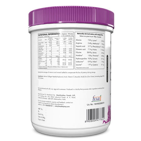 Healthyhey Hydrolyzed Marine Collagen With Hyaluronic Acid Unflavoured 200g