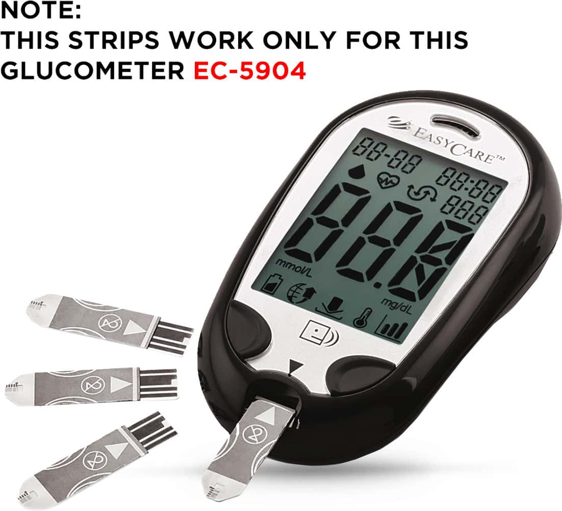 Easycare Pack Of 50 Blood Glucose Test Strips Only For Glucometer Model : Ec - Gm92898