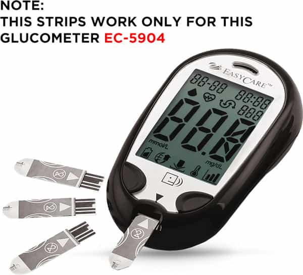 Easycare Pack Of 50 Blood Glucose Test Strips Only For Glucometer Model : Ec - Gm92898