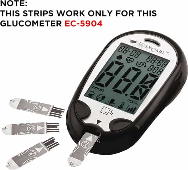 Easycare Pack Of 50 Blood Glucose Test Strips Only For Glucometer Model : Ec - Gm92898