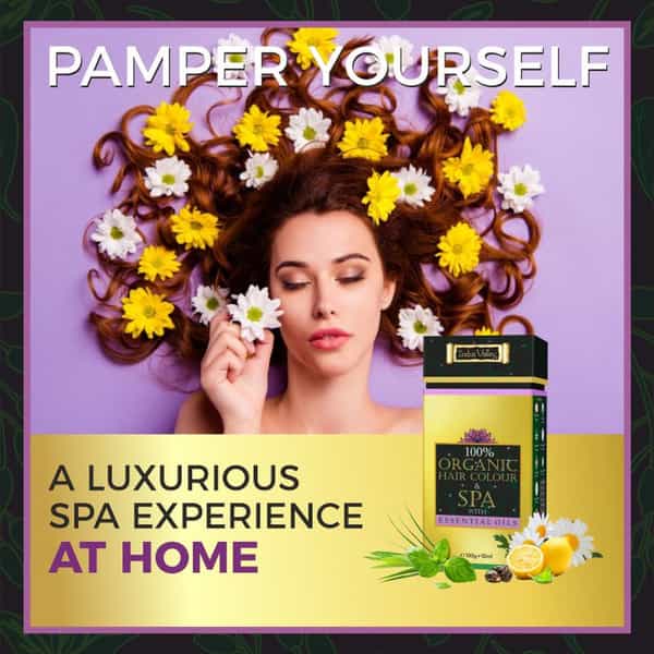 Indus Valley 100% Organic Hair Colour & Spa With Essential Oil- Medium Brown