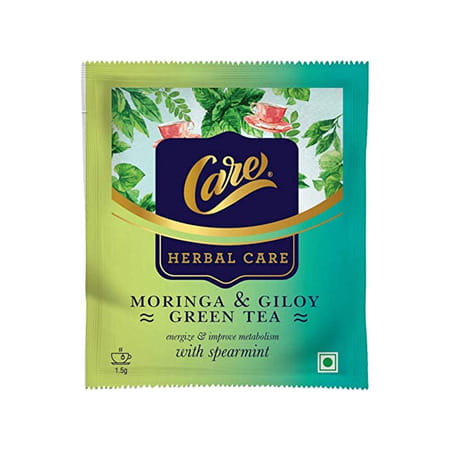 Care Moringa | Giloy With Spearmint Greentea (20 Tea Bags) And Moringa | Giloy | Pack Of 40 Tea Bags