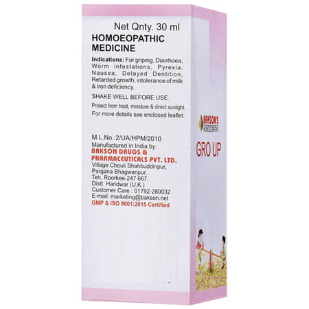Dr Bakshi'S Bakson Homoeopathy Gro Up Drops 30 Ml
