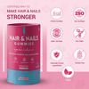 Nirvasa Hair & Nail Gummies With Biotin | Sugar-Free Biotin Gummies For Hair & Skin (60 Tablets)