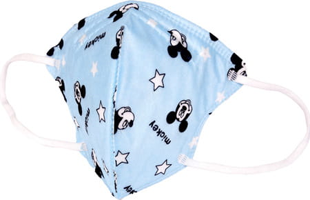 Advind Healthcare Smog Guard N95 Kids Mask Without Valve (4-12 Years Kids) - Blue Mickey Pack Of 3