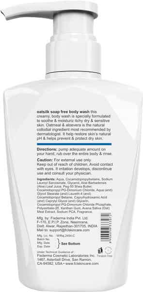 Fcl Oatsilk Soap Free Body Wash Helps Symptoms Of Skin Irritation-Dryness | Flaking | Roughness