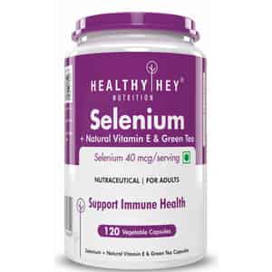 Healthyhey Nutrition Selenium+ Natural Vitamin E 120 Veg Capsules