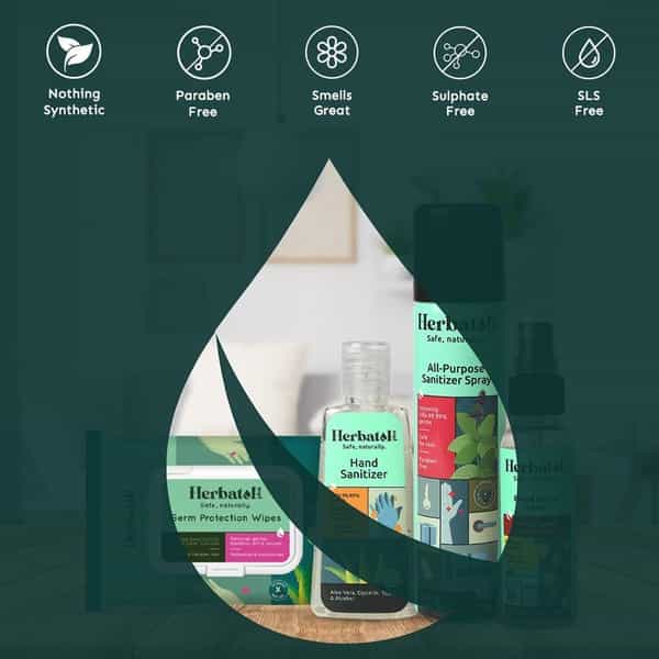 Herbatol Plus Combo Skin Hygiene Wipes For Men's Personal Travel Kit