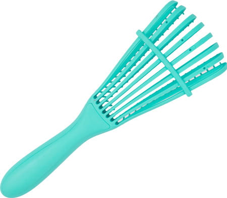 Streak Street Wet And Dry Hair Detangler Hair Brush With Spacing Clip - Green