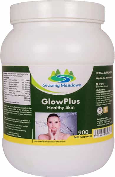 Grazing Meadows Glow Plus 900 Capsules Herbal Formulation For Healthy Smooth And Blemish Free Skin