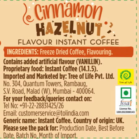 Beanies Flavoured Instant Coffee - Cinnamon Hazelnut 50g