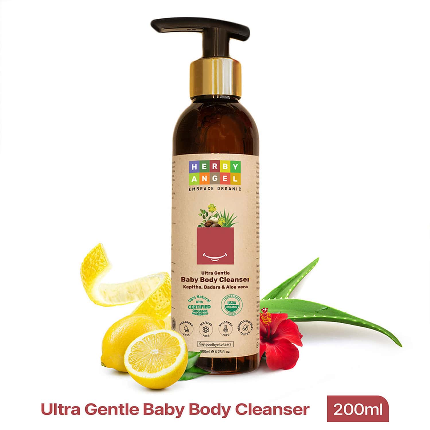 Herby Angel Body Cleanser For Kids | Sls-free - 200ml