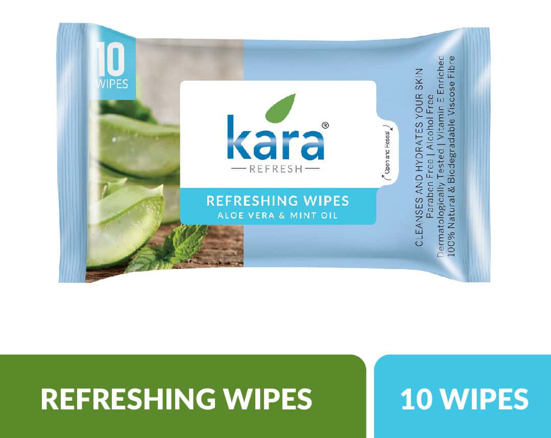 Buy Kara Cleansing And Refreshing Aloe Vera And Mint Oil Face Wipes