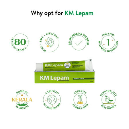 Kerala Ayurveda Km Lepam 20 Gm Ayurvedic Headache Relief Balm Herbal Pain Relief Balm