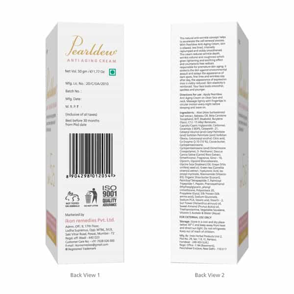 Pearldew Anti-Aging Cream 50 Gm | Almond Oil | Ph Balanced (Pack Of 2)