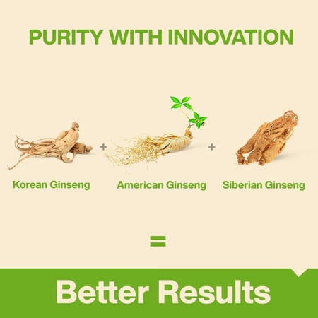 Myfitfuel Ginseng+ (Triple Strength- Korean | American & Siberian Ginseng) | (400mg) | 180 Capsules