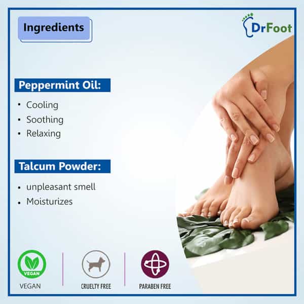 Dr Foot Odor Fighting Foot Powder Eliminates Foot Odor Instantly 100Gm