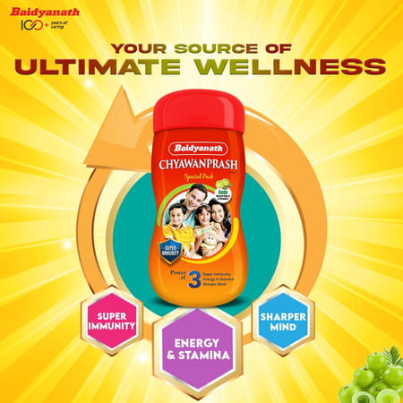 Baidyanath Chyawanprash Special Ayur Kavach 500gm With Free Baid Ayurdant Toothpaste 8gm (Pack Of 3)