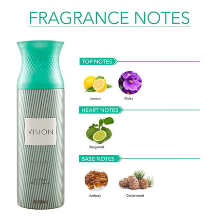 Ajmal Evokesilverhim & Vision Deodorants For Men (200 Ml | Pack Of 2)