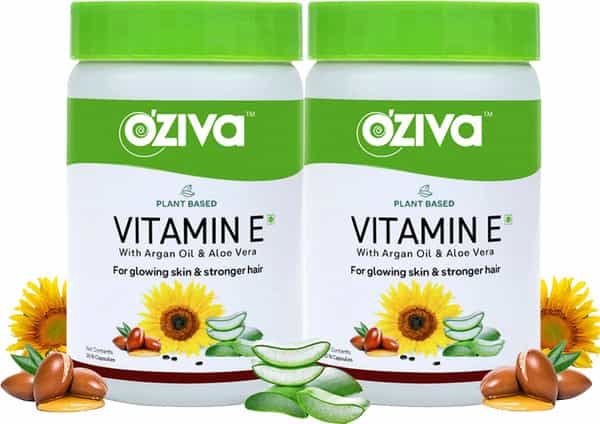 Oziva Plant Based Vitamin E (Pack Of 2) | Glowing Skin & Stronger Hair