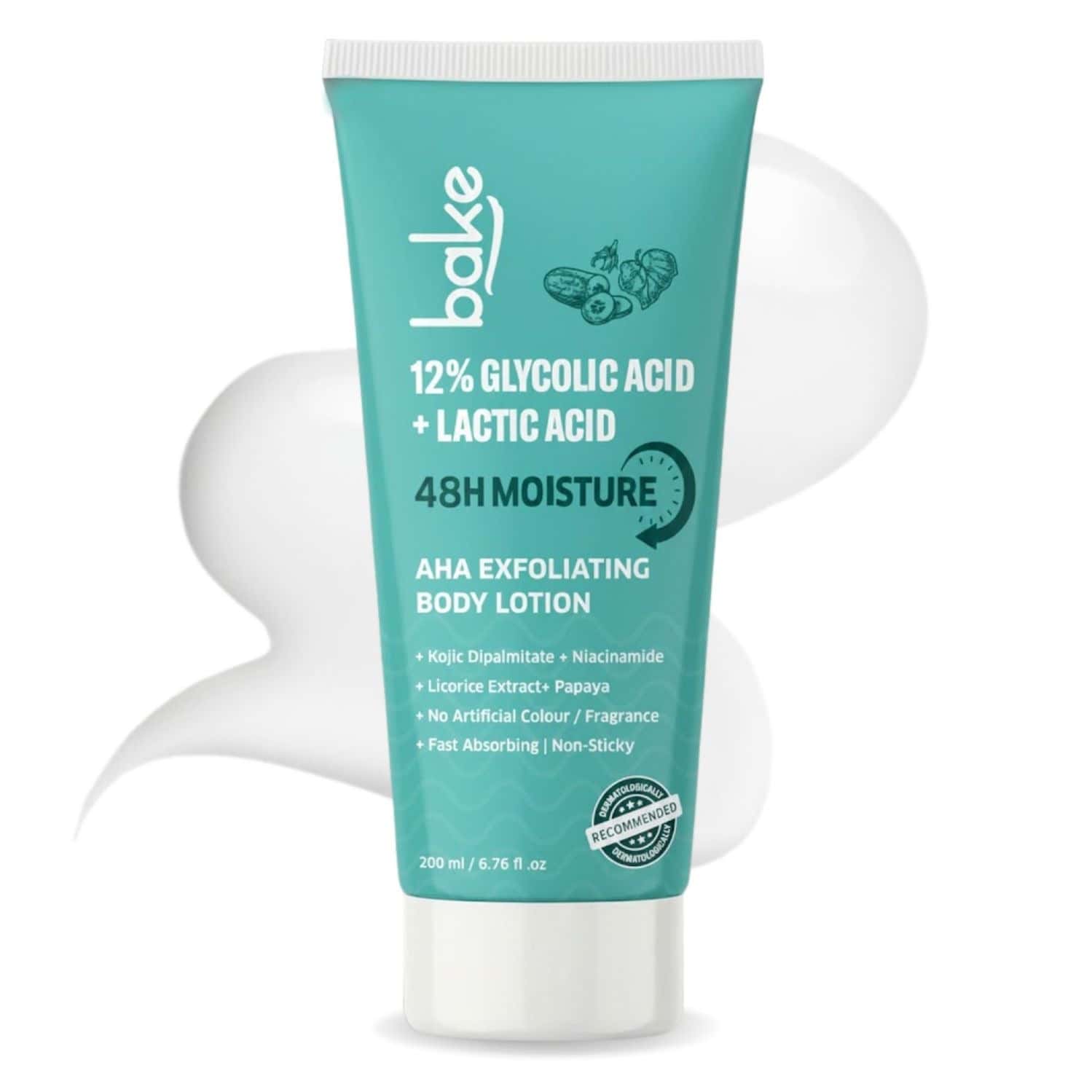 Bake 12% Glycolic & Lactic Body Lotion Spf 30 For Dark Spots & Exfoliation (200ml)