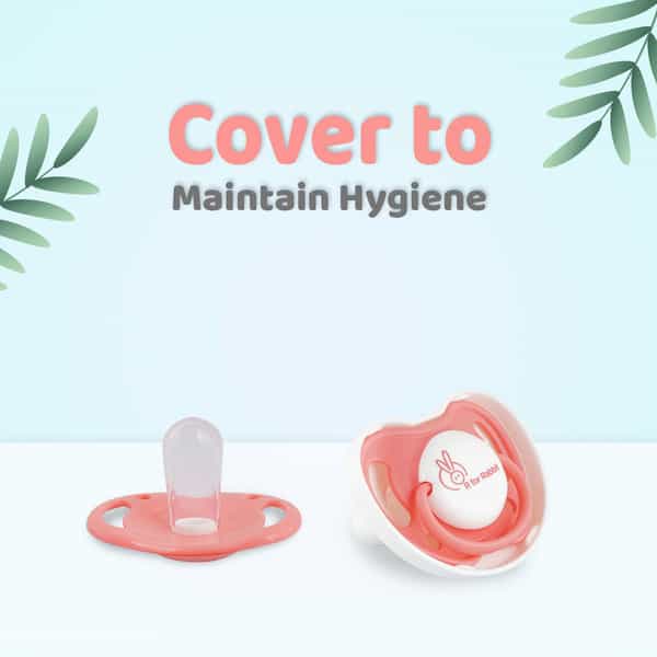 R For Rabbit Apple Pacifier-L Pink