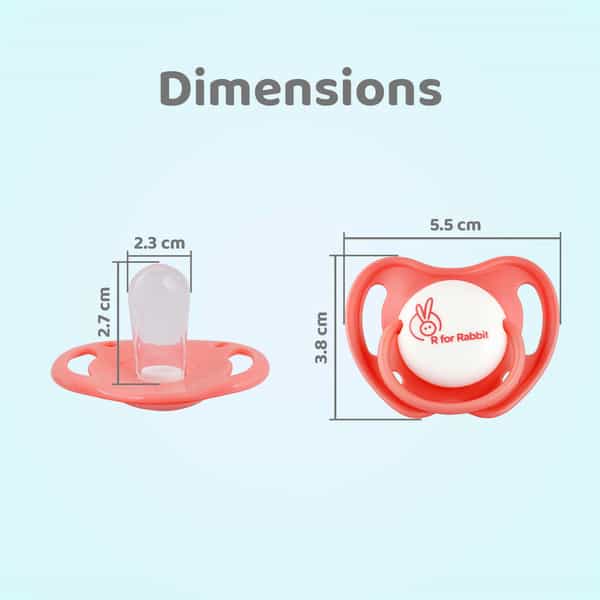 R For Rabbit Apple Pacifier-L Pink