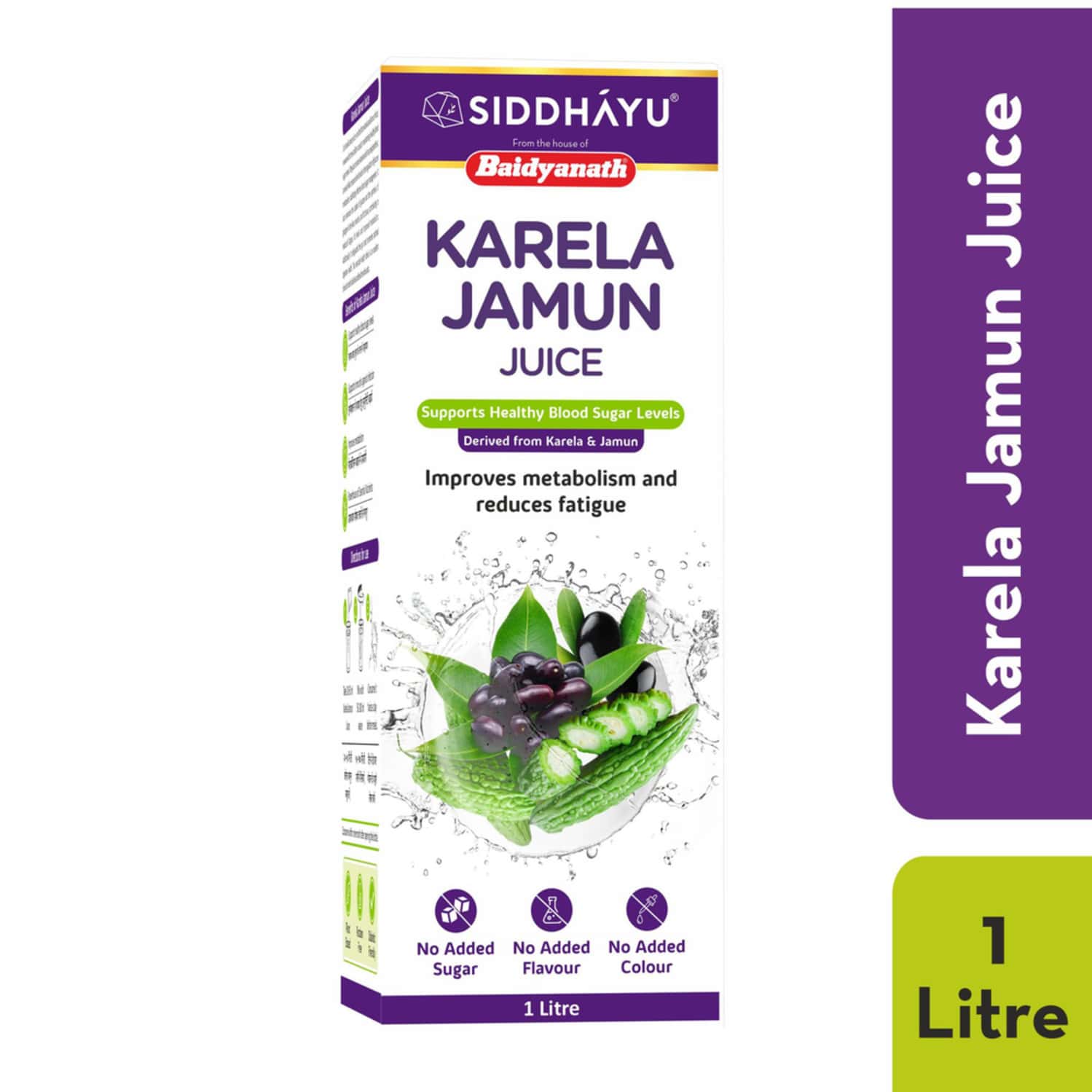 Baidyanath Asli Ayurved Karela Jamun Juice | Control Blood Sugar Naturally - 1 Litre (pack Of 2)