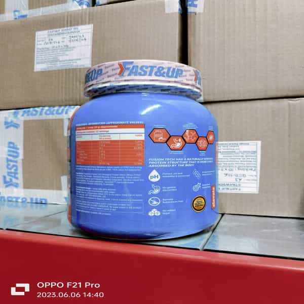 Fast&Up Fusion Tech Protein | Clinically Tested For Faster Absorption 10G Eaa & 5G Bcaa-27 Servings