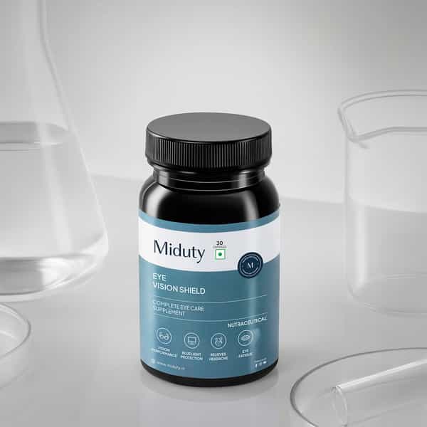 Miduty Eye Vision Shield - Lutemax - Astaxanthin - Blue Light Protection - Eye Care - 30 Capsules
