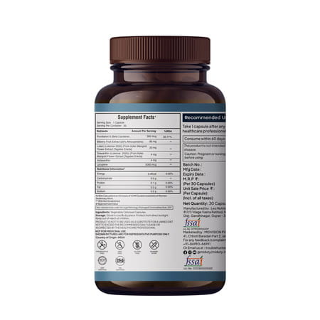 Miduty Eye Vision Shield - Lutemax - Astaxanthin - Blue Light Protection - Eye Care - 30 Capsules