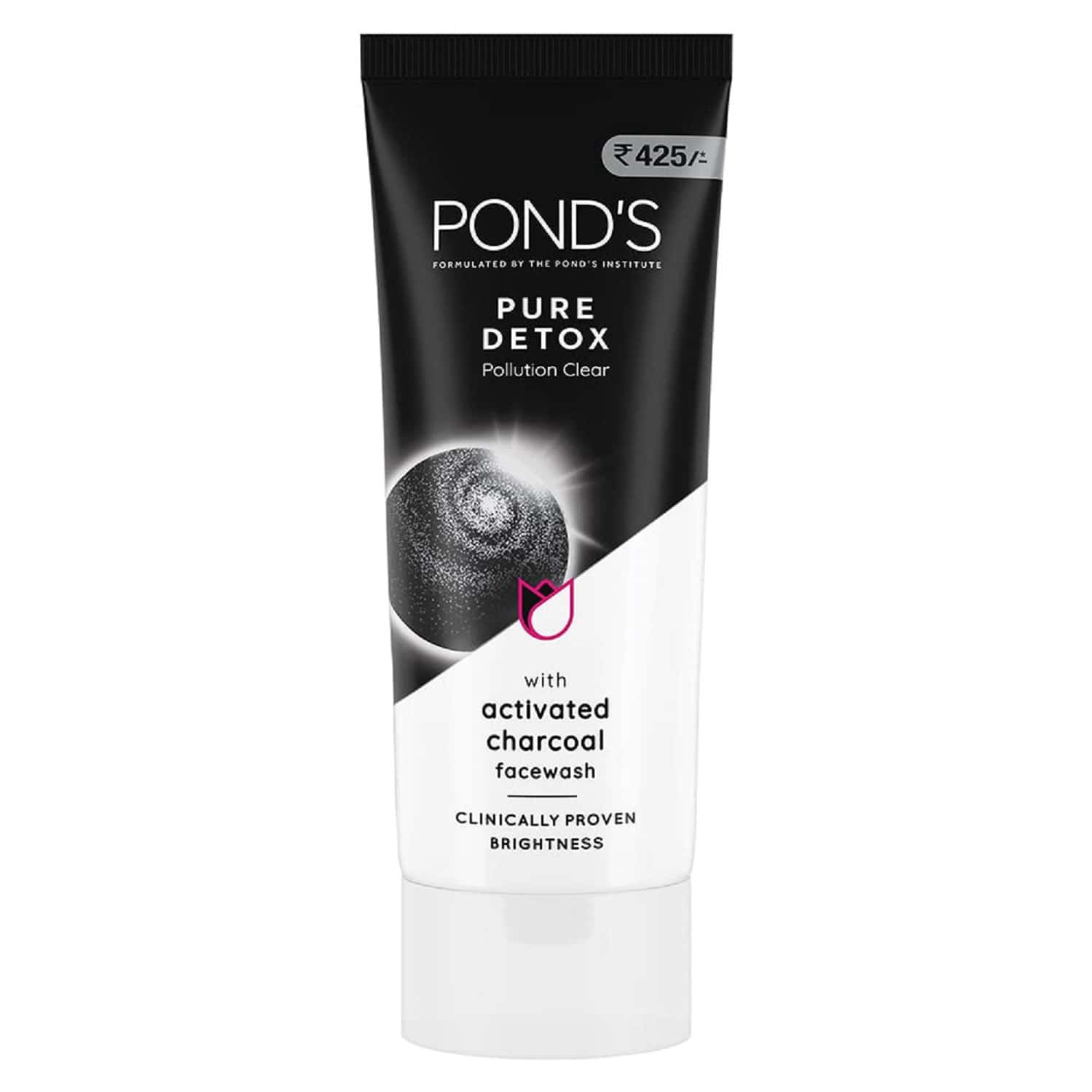 Pond's Pure Detox Face Wash 200 G | With Activated Charcoal For Fresh | Glowing Skin