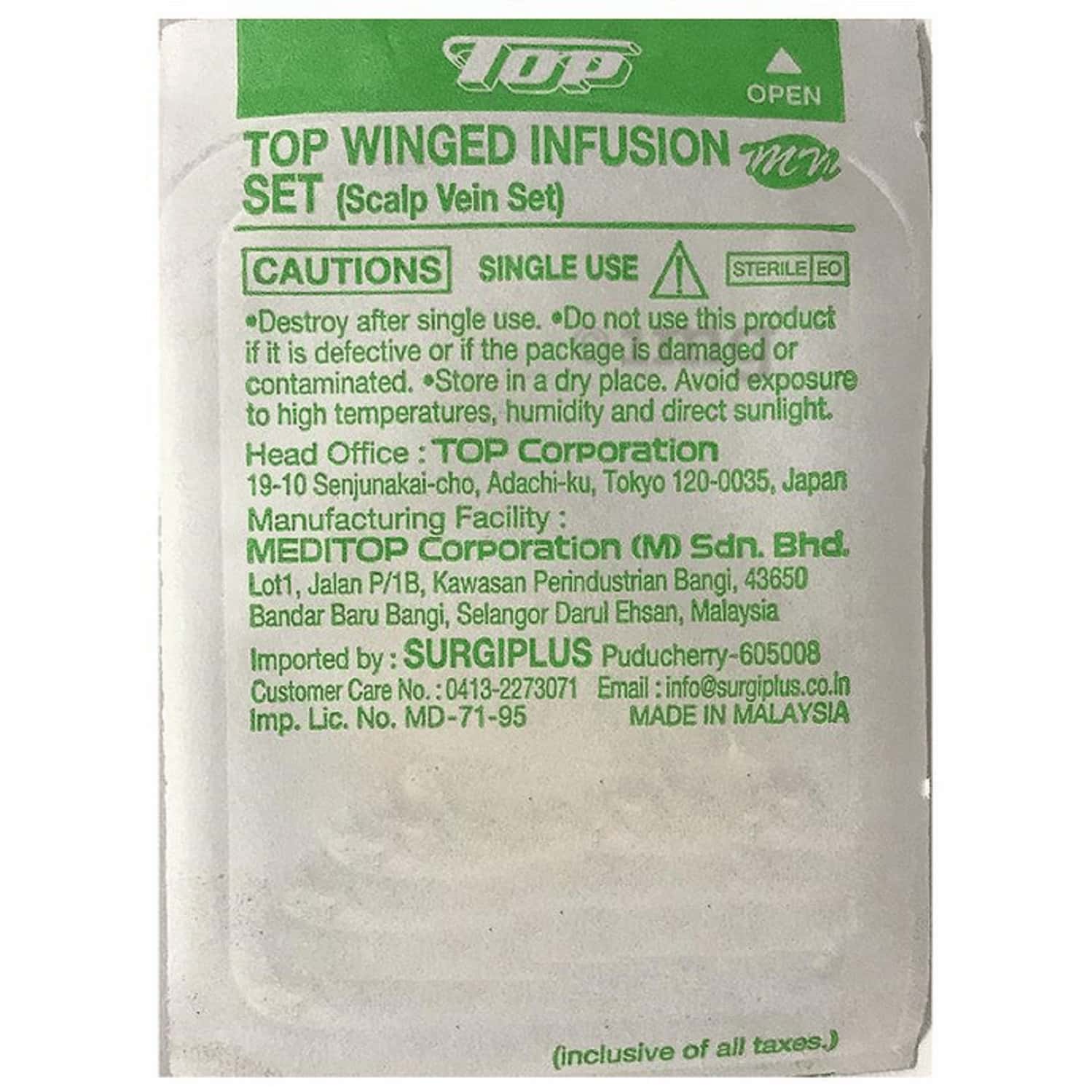 Scalp Vien Set Size 20 G 1n
