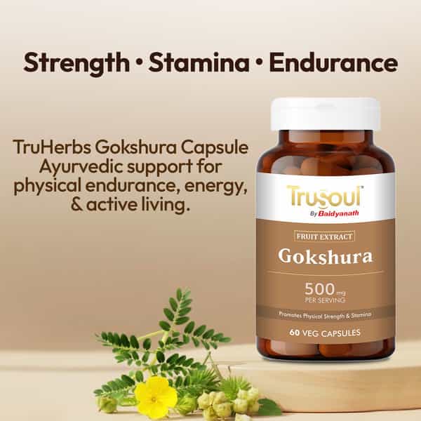 Baidyanath Trusoul Gokshura Capsules 60S | Urinary Wellness Support