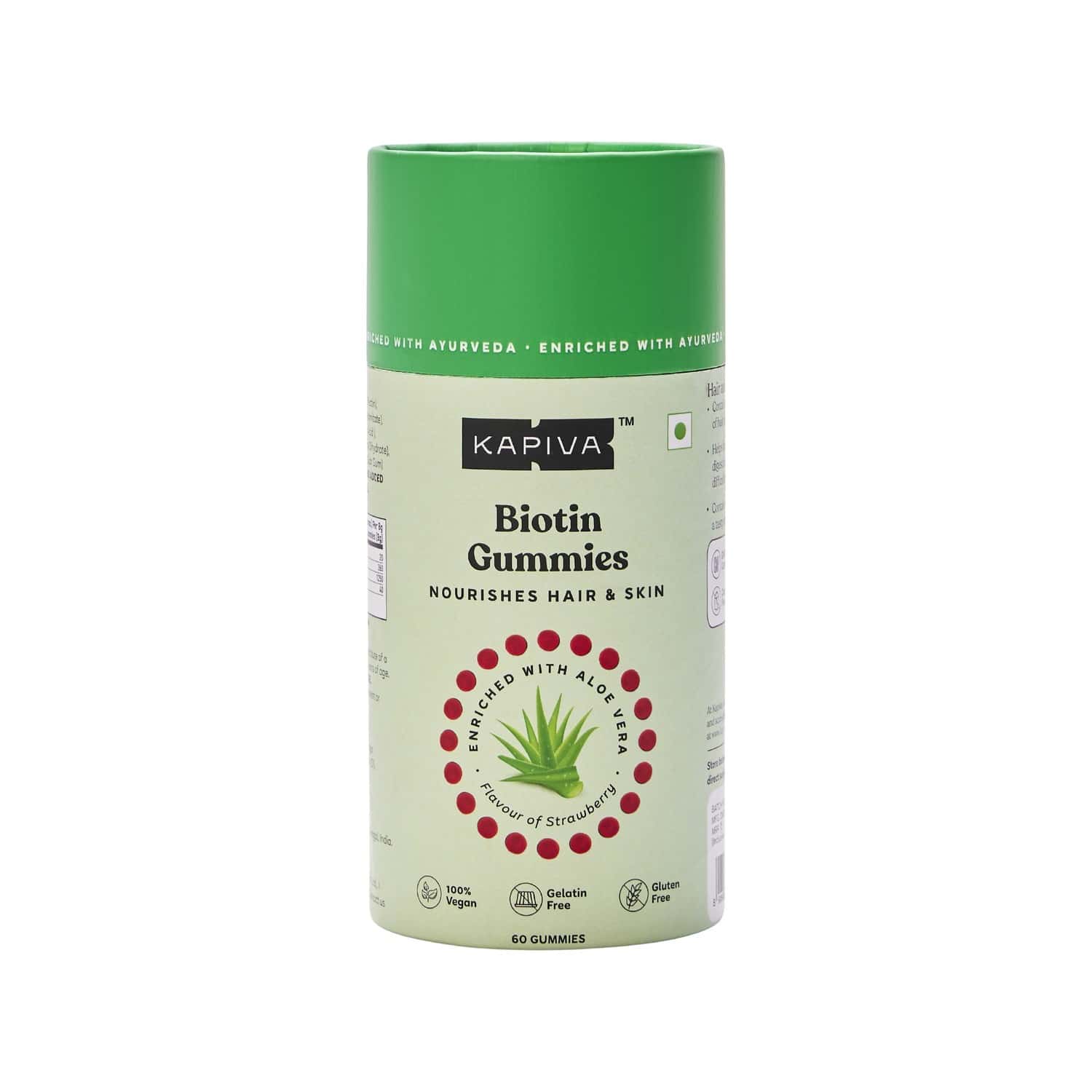 Buy KAPIVA BIOTIN GUMMIES (PACK OF 60) SUPPLEMENT WITH ALOE VERA FOR