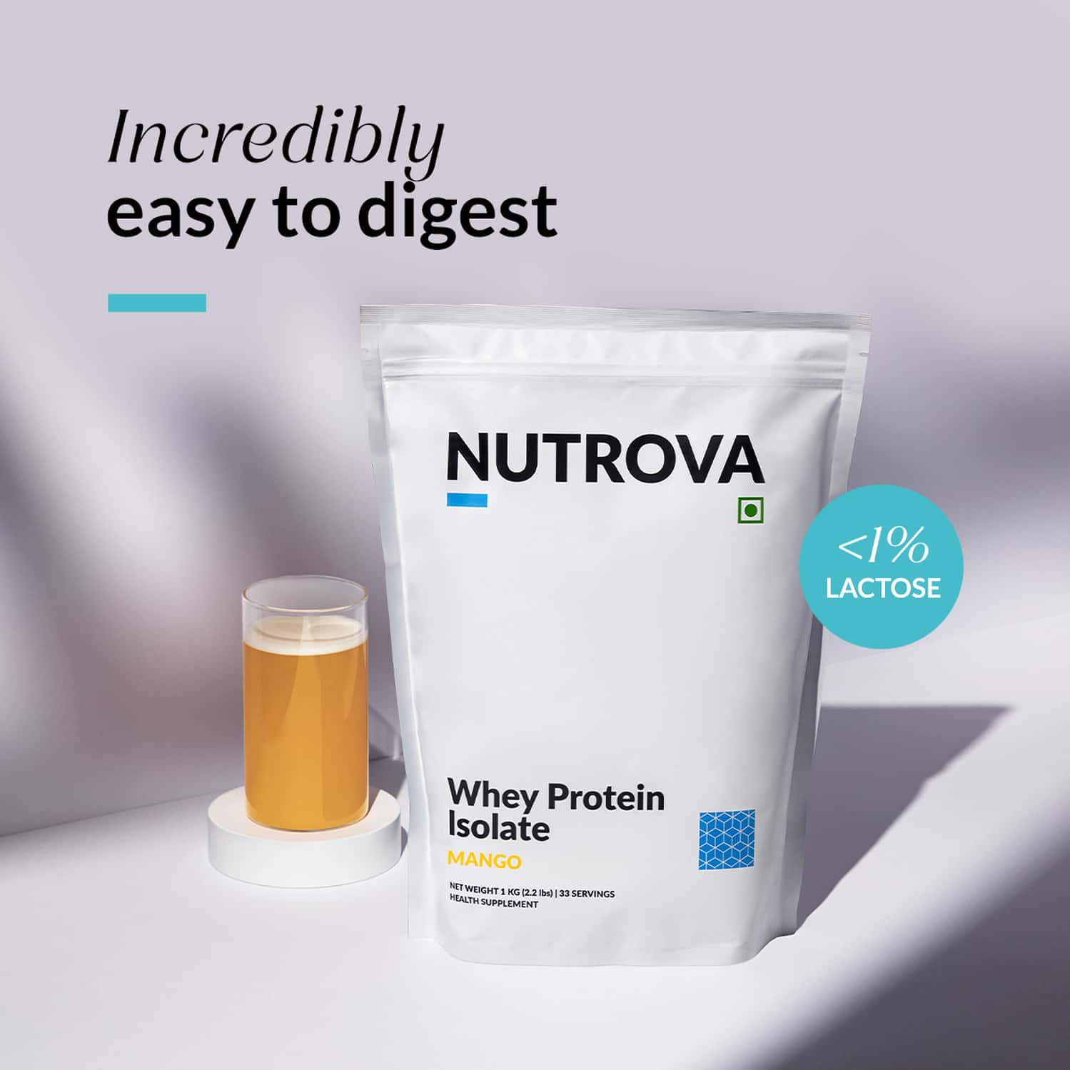 Nutrova Whey Protein Isolate (Mango) - 1 Kg