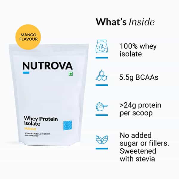 Nutrova Whey Protein Isolate (Mango) - 1 Kg
