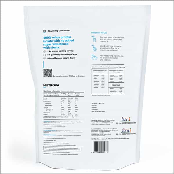 Nutrova Whey Protein Isolate (Mango) - 1 Kg