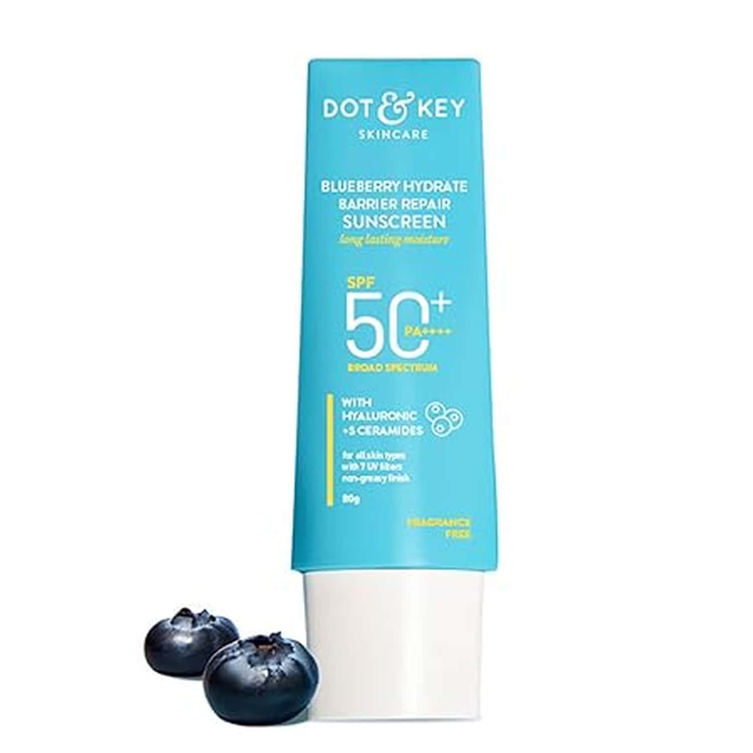 Dot & Key Blueberry Hydrate Barrier Repair Sunscreen Spf50+ Pa++++ | Dry & Sensitive Skin | 80g