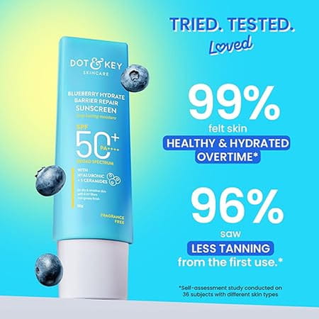 Dot & Key Blueberry Hydrate Barrier Repair Sunscreen Spf50+ Pa++++ | Dry & Sensitive Skin | 80g