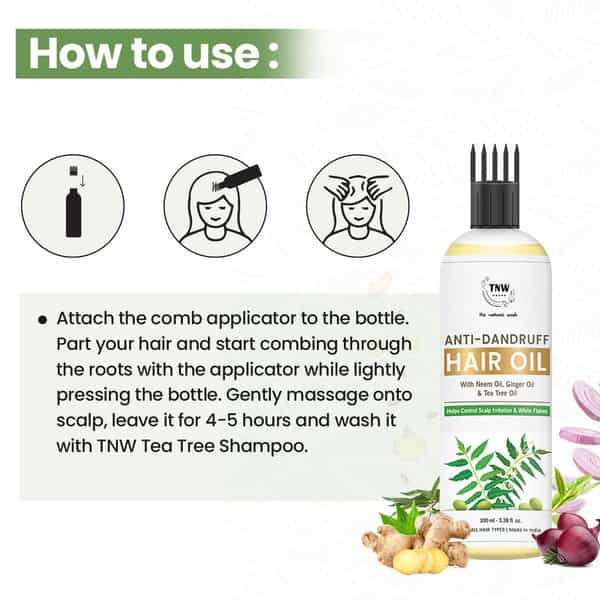 Tnw The Natural Wash Anti-Dandruff Oil With Neem | Tea Tree & Ginger