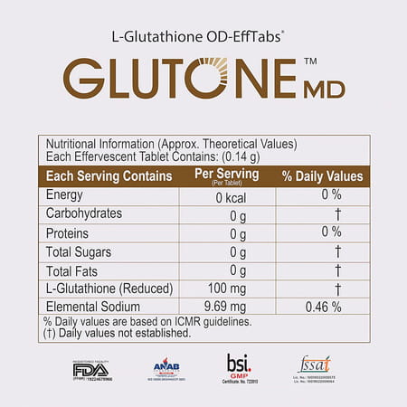 Glutone 1000 & Escor-Z Combo Pack| 15 (6) + 20 (6) Tablets (Orange Flavour)